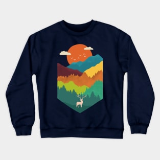 Mountains Layers Crewneck Sweatshirt